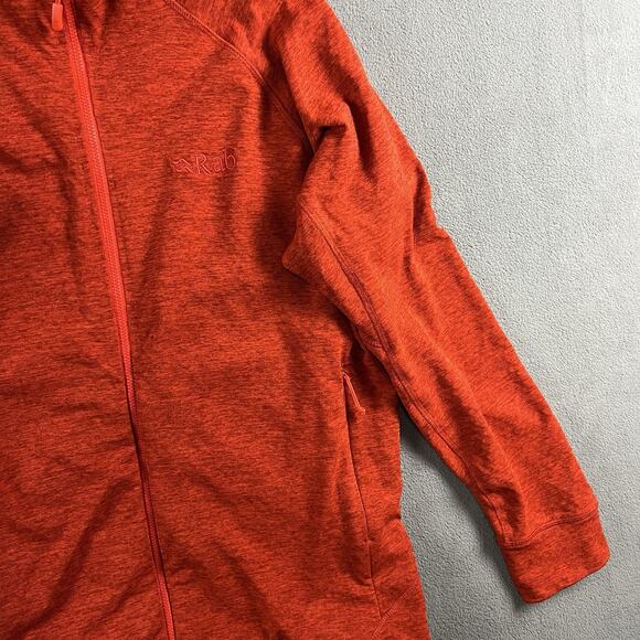 Rab Nexus Hoodie Mens Large Orange Full Zip Fleece Jacket Outdoor Hiking - Picture 5 of 9